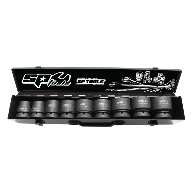 SP Tools Socket Set Impact 1"Dr 6Pt 9 Piece Sae SP20515