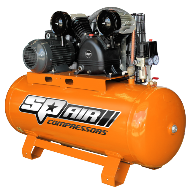 SP Tools Air Compressor 200Lt 5.5Hp 3 Phase Electric Twin Cast Iron V-Twin SP25