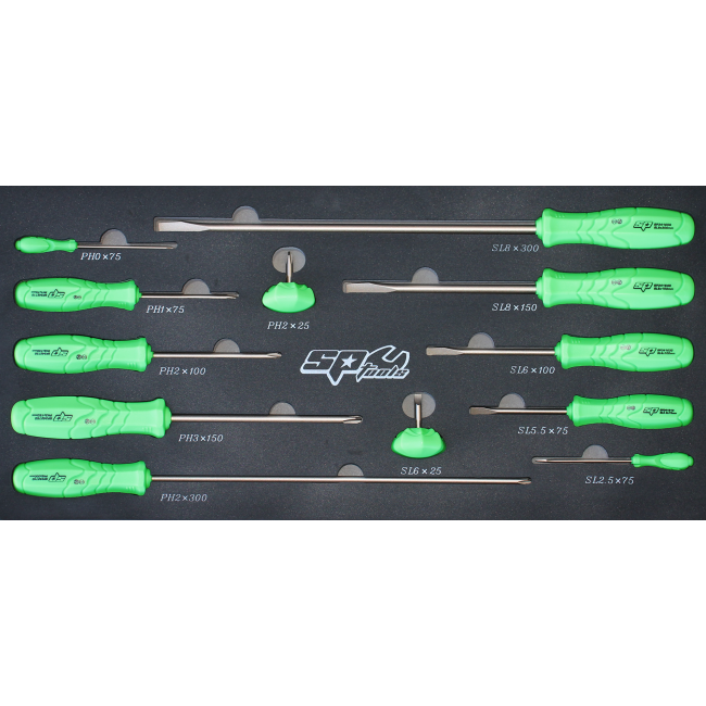 SP Tools Screwdriver Set 12 Piece Housed In Eva Foam SP34003G