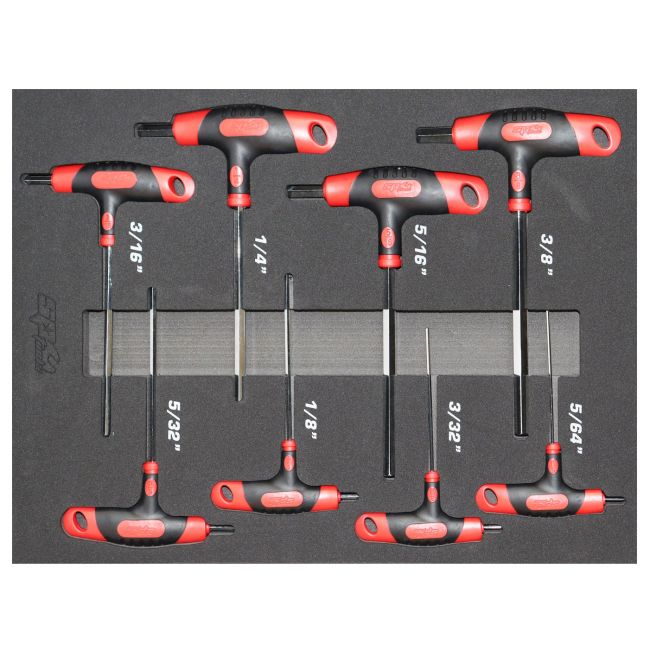 SP Tools T-Handle Hex Key Set Sae 8 Piece SP34706