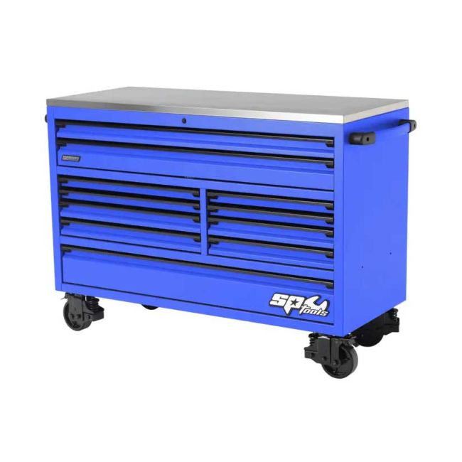 SP Tools 59" 11 Drawer USA Sumo Series Roller Cabinet Blue SP44727BL