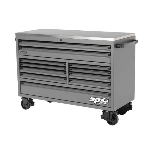 SP Tools 59" 11 Drawer USA Sumo Series Roller Cabinet Matte Grey SP44727GY