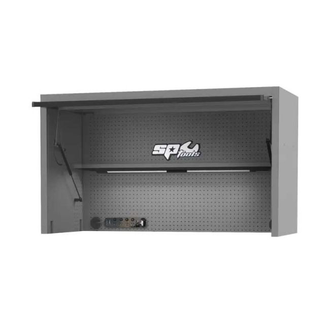 SP Tools 59" USA Sumo Series Power Top Hutch Matte Grey SP44730GY