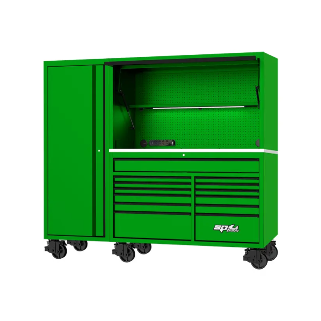 SP Tools 730PC 13 Drawer USA Sumo Series 59" Metric/SAE Green Toolkit SP50815G