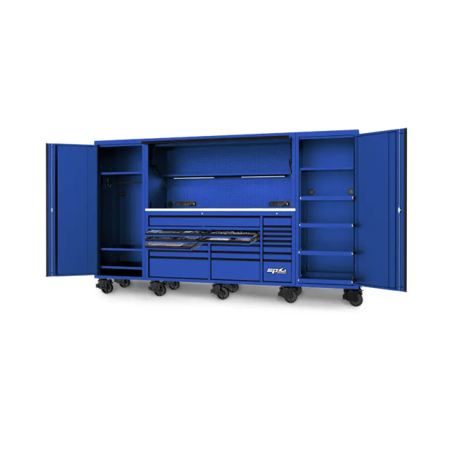 SP Tools 1017Pc Metric/SAE USA Sumo Series 128" Roller Cabinet Toolkit Blue SP50855BL