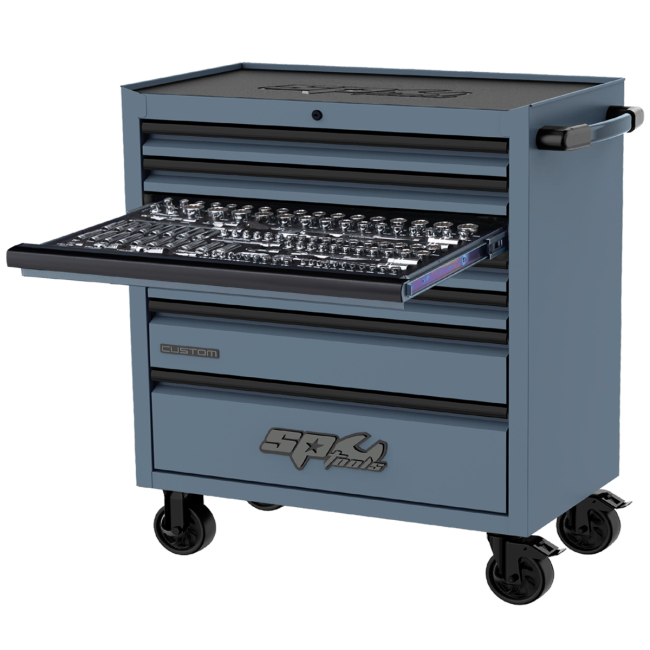SP Tools 459PC Metric/SAE Custom Classic Roll Cab Tool Kit 7 Drawer SP52509GY