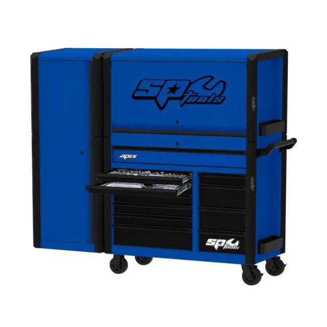 SP Tools 278PC 69" Apex Power Hutch Workstation Tool Kit Metric/SAE - Blue/Black SP53002BL