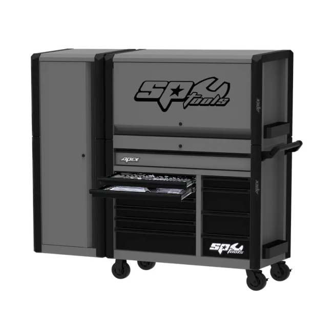 SP Tools 278PC 69" Metric/SAE Apex Power Hutch Workstation Tool Kit - Grey/Black SP53002GY