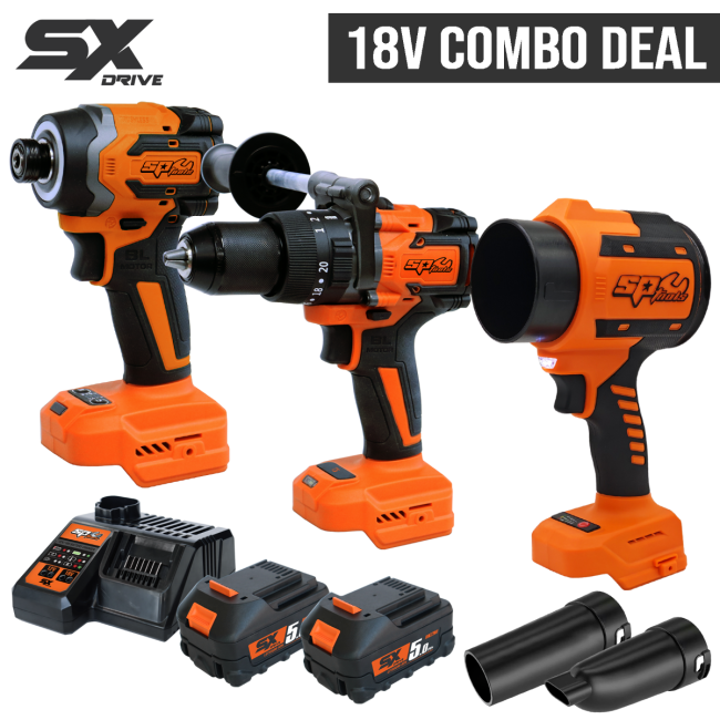 SP Tools 18V Cordless Impact Driver & Hammer Drill/Driver Kit SP83192