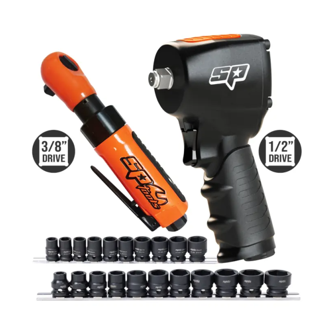 SP Tools Impact Wrench & Ratchet Combo Kit SP9891LE