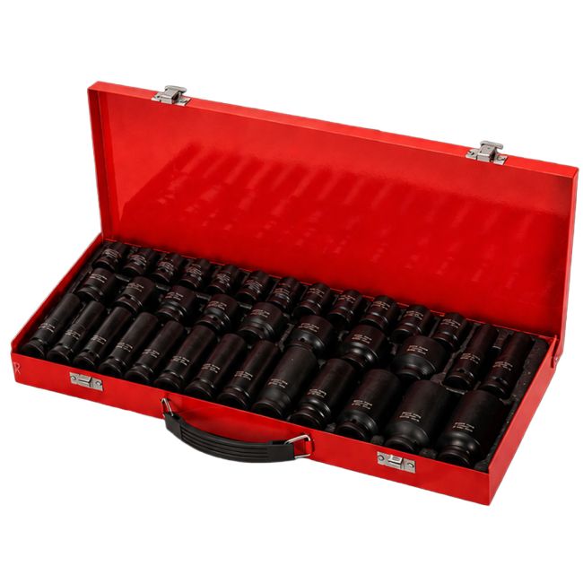 Millers Falls 35PC 1/2" DR Impact Metric Socket Set SSID35MET-1/2"