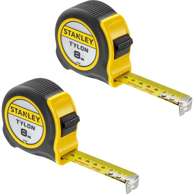Stanley 8M Tylon Tape Measure Twin Pack STHT37267-3