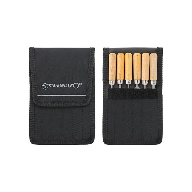 STAHLWILLE 6PC 10-32MM & 3/8"-11/8"AF WARDING FILE SET SW12800