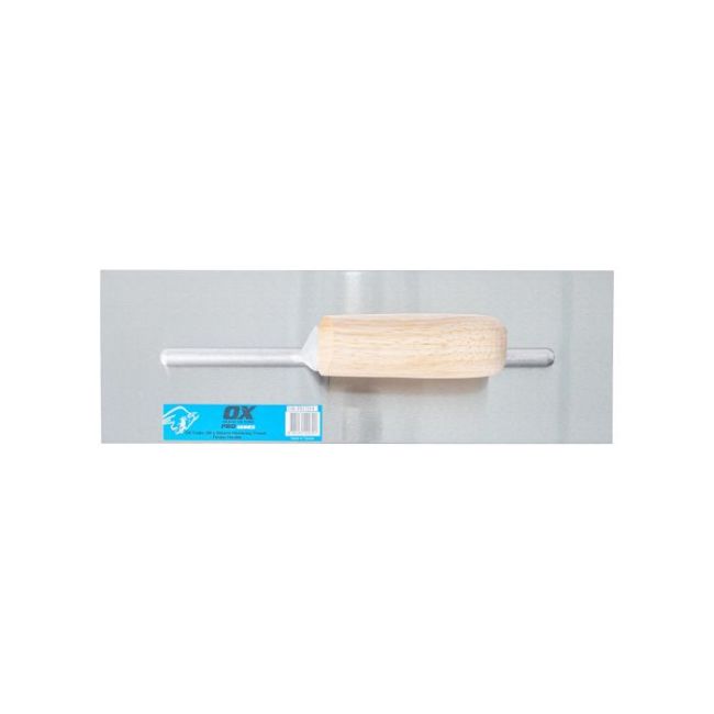 OX Trade 115 x 280mm Finishing Trowel, Timber Handle OX-T017211