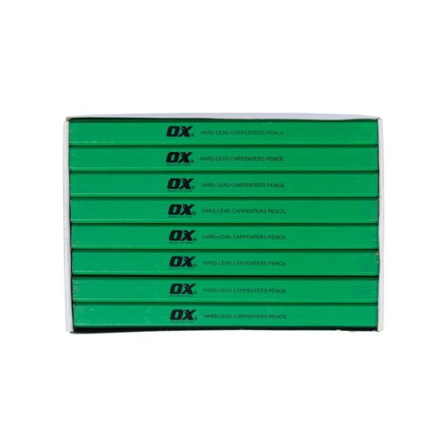 OX Trade Hard Green Carpenters Pencils - 72 pack OX-T023072
