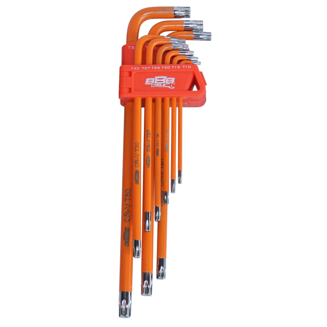 888 Tools KEY SET 9PC TORX TAMPER HEX (ORANGE) T834518