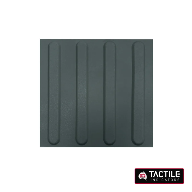 DTA 300x300mm Tactile Directional - Black TPU W/Butyl Self Adhesive 3 Pack TDB300B