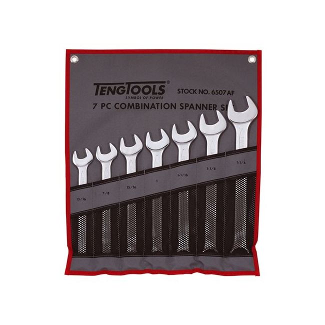 Teng 7PC 13/16"-1-1/4" AF Combination Spanner Set W/Wallet TE-6507AF