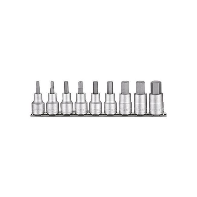 Teng 9PC 1/2" Drive 3/16"-5/8" AF Hex Bit Socket Set TE-M1209AF