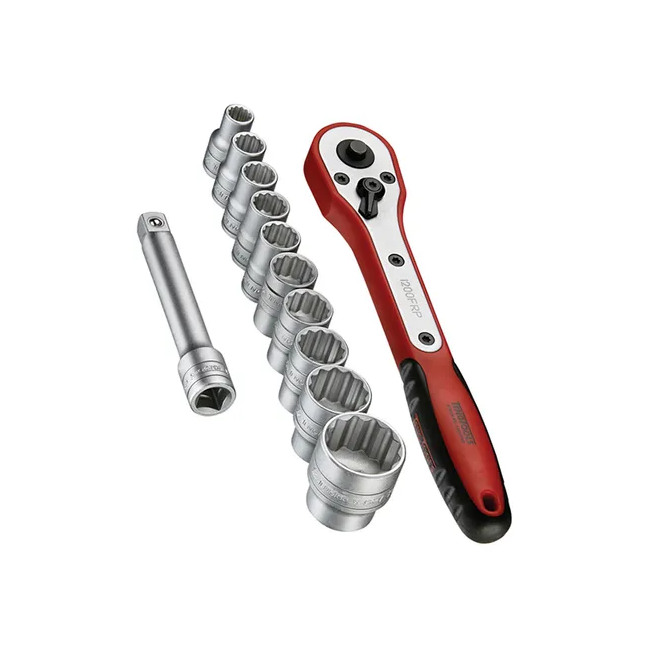 TENG 12PCE 1/2" DR. 8-24MM Socket Set W/Case TE-M1212N1