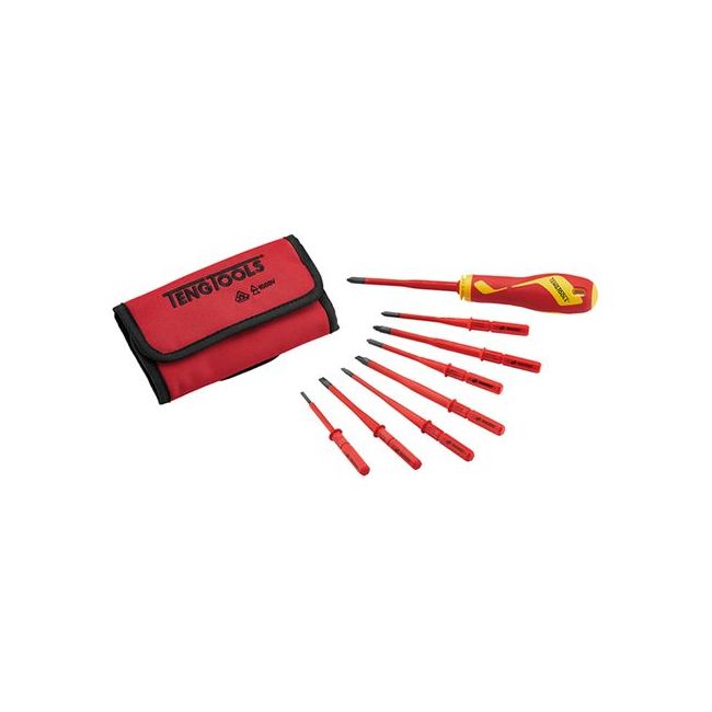 Teng 9PC 1000V Insulated Interchangeable Blade Screwdriver Set W/Wallet TE-MDV909N