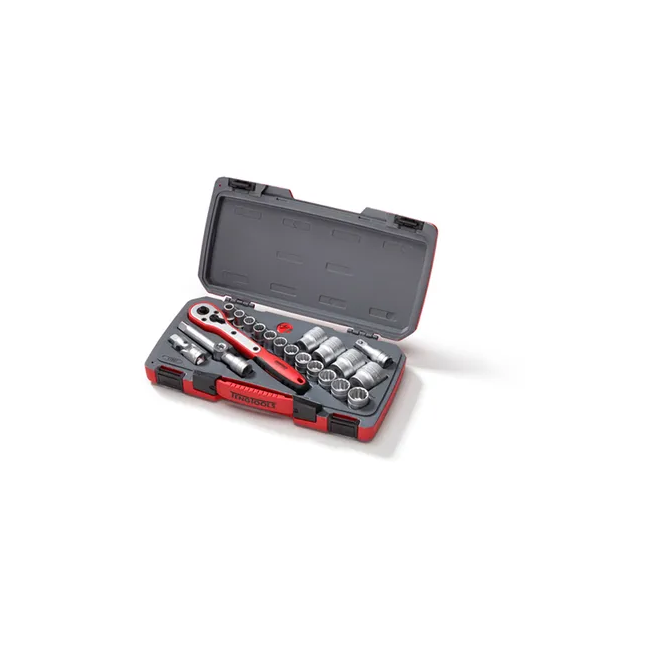 TENG 21PCE 1/2" DR. Metric Regular Socket Set 12PNT TE-T1221