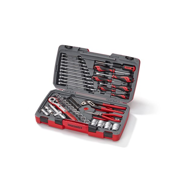 Teng 68PC 1/2" Dr. Metric Socket & Tool Set TE-T1268