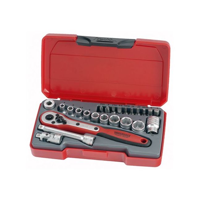 Teng 24PC 1/4" Drive Mini Metric Socket Set TE-T1424
