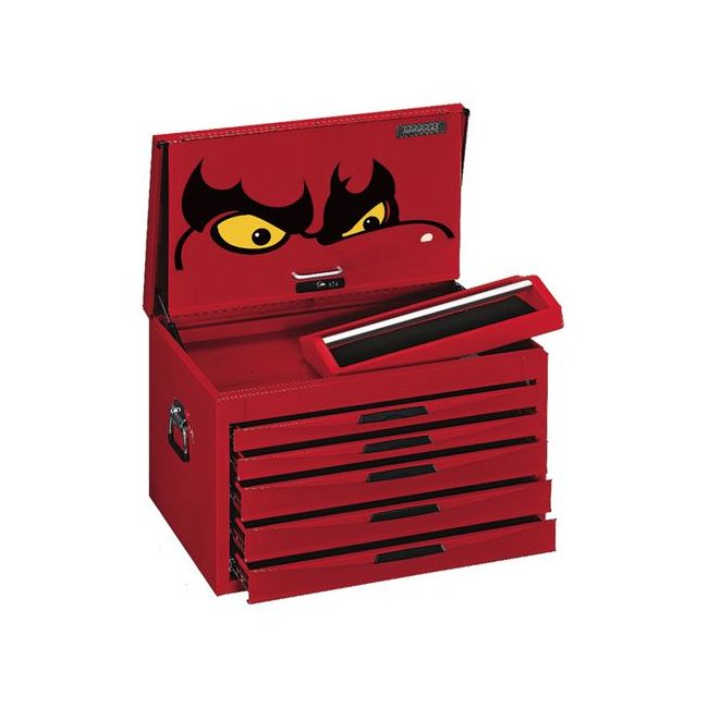 Teng 26" Pro Full Depth Top Box 5 Drawers Red TE-TC805NFX