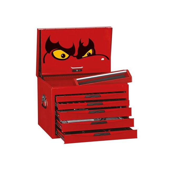 Teng 277PC 26" 5 Drawer Chest Metric Tool Kit W/EVA Trays Red TE-TCMME09BQ