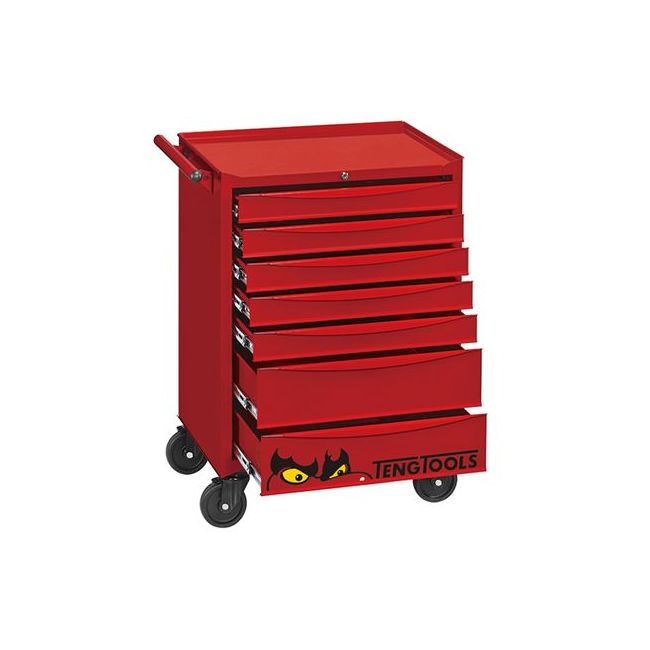 Teng 26" Std Roll Cabinet 7 Drawers Red TE-TCW707EV