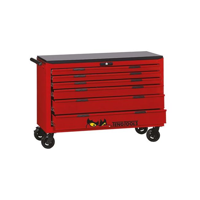 Teng 53" Pro Roll Cabinet 6 Drawers Red TE-TCW806LN