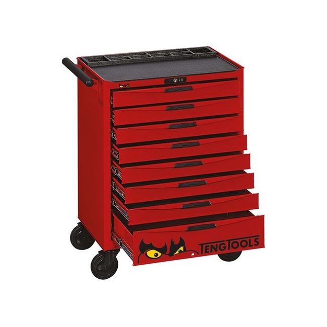 Teng 26" Pro Roll Cabinet 8 Drawers Red TE-TCW808N