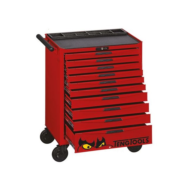 Teng 26" Pro Roll Cabinet 10 Drawers Red TE-TCW810N