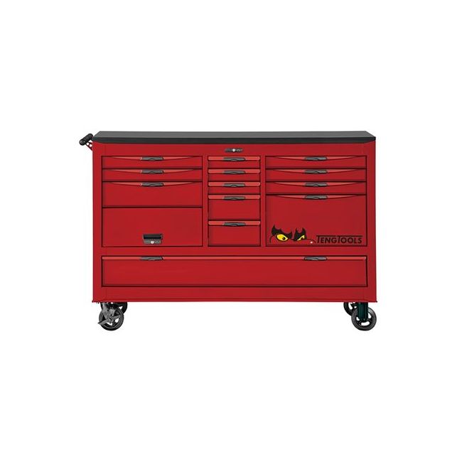 Teng 67" Pro Beast Roll Cabinet 13 Drawers Red TE-TCW814N