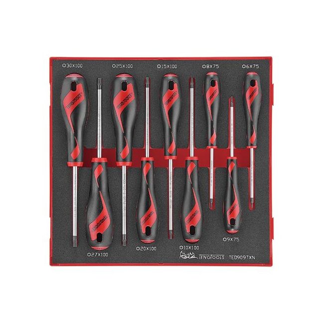 Teng 9PC TX6-TX30 TX Screwdriver Set W/EVA Tray TE-TED909TXN