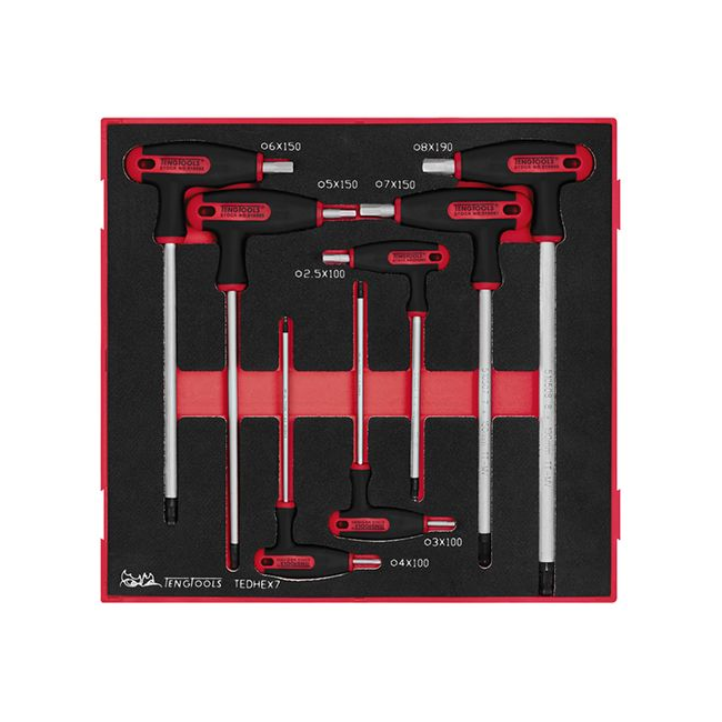 Teng 7PC 2.5-8MM T-Handle Hex Set TE-TEDHEX7
