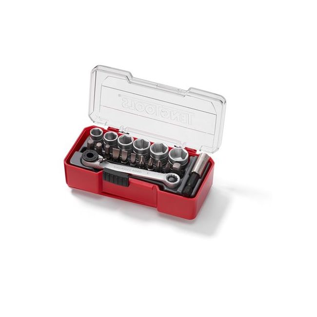 Teng 19PC 1/4" Drive 8-13MM Socket Set W/Belt Clip Tray TE-TJ1419