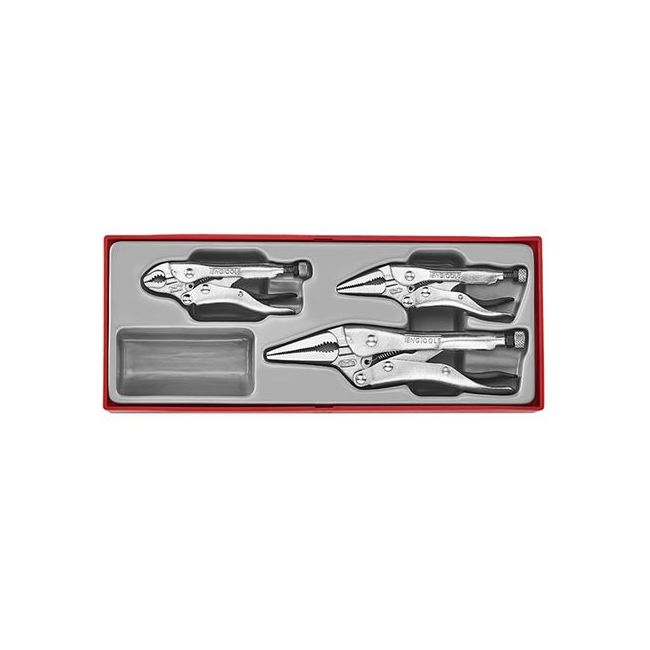Teng 3PC Power Grip Plier Set W/TTZ Tray TE-TTZVG03