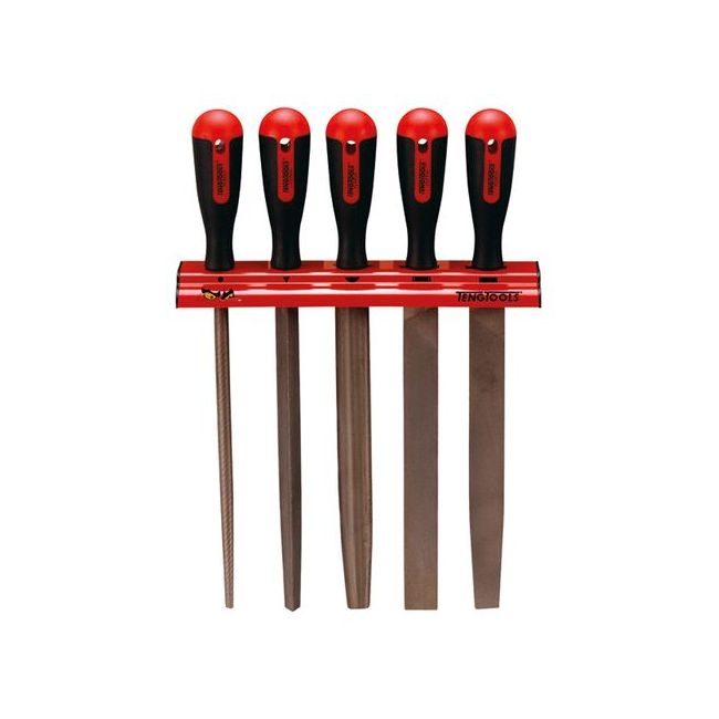 Teng 5PC 10" File Set W/Wall Rack TE-WRFL05