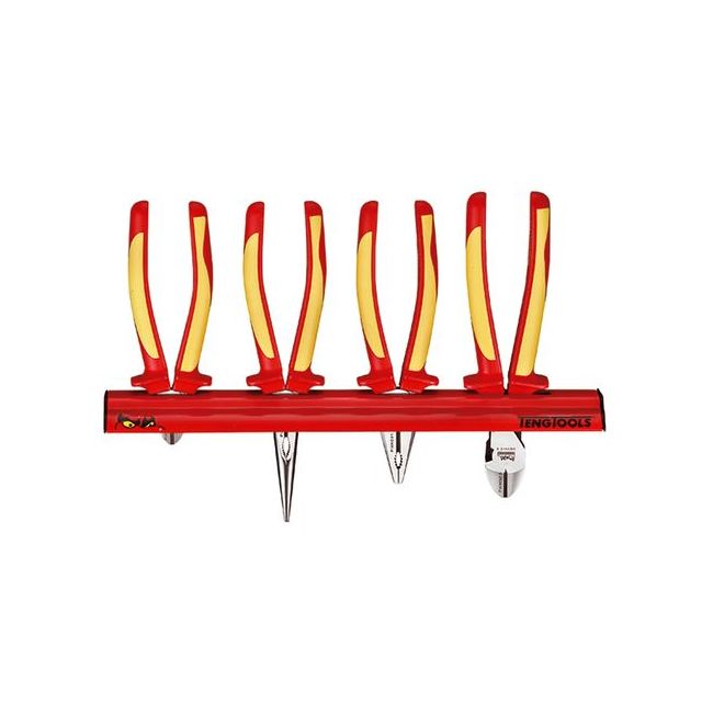 Teng 4PC 1000V VDE Plier Set W/Wall Rack TE-WRMBV04