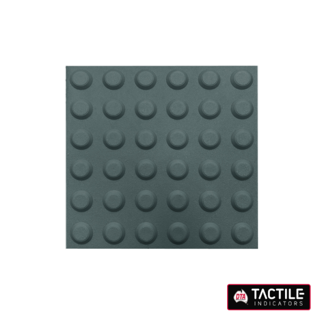 DTA 300x300mm Tactile Indicator - Black TPU W/Butyl Self Adhesive 3 Pack TIB300B