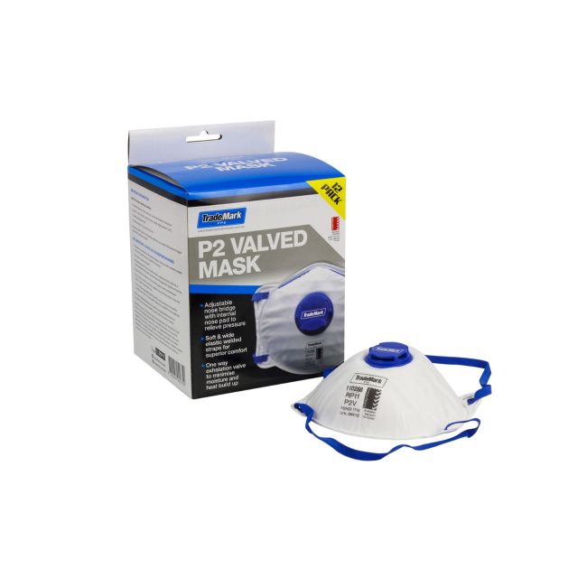 TradeMark Valved P2 Dust Masks 12PK RP11