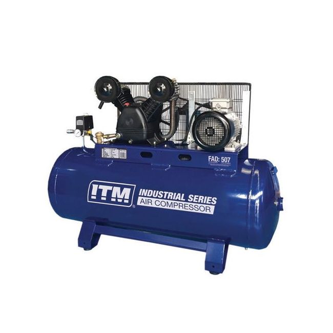 ITM 3 Phase 5.5HP 507L/Min 200L Stationary Belt Drive Air Compressor TM353-55200