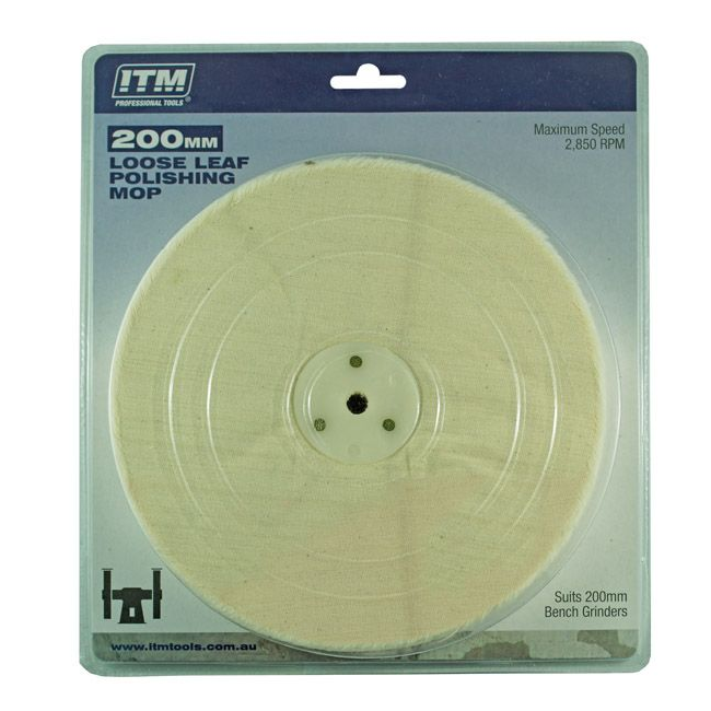 ITM 200 X 25MM 50 Fold Polishing Mop Loose Leaf TM405-002