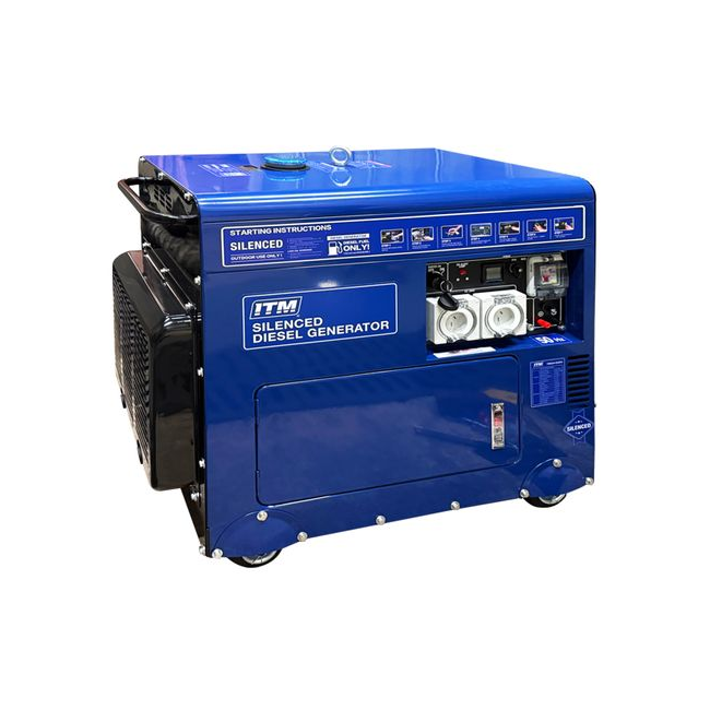ITM 6500W Diesel Generator W/Silent Cabinet & Electric Start TM524-6500S