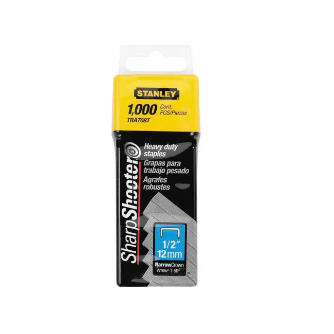 Stanley 12mm 1000PK Heavy Duty Staples TRA708T