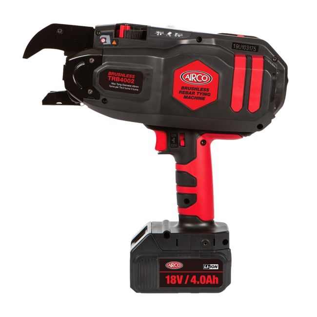 Airco Rebar Tying Machine Kit 18v -4Ah Li-Ion Cordless Auto TRB4002