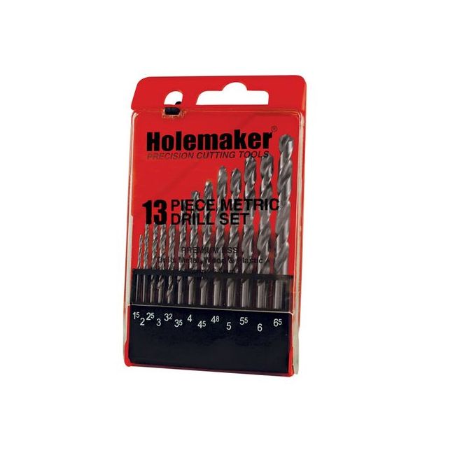 HOLEMAKER 13 Piece 1.5 - 6.5MM Jobber Drill Set HSS UN308-008