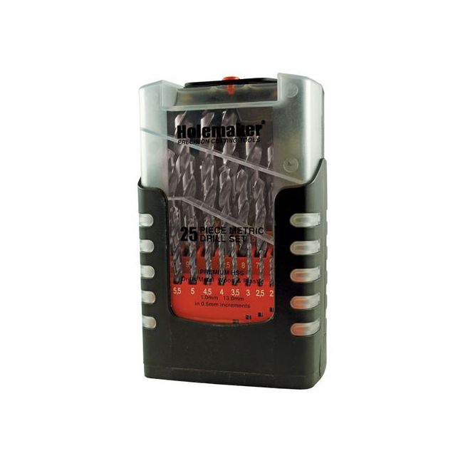 Holemaker Jobber Drill Set Hss 118° Split Point 25Pce 1.0-13.0MM X 0.5 UN308-020